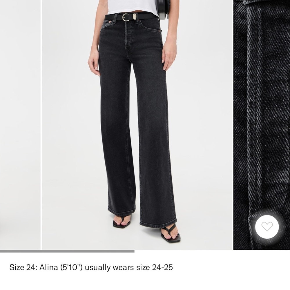 Re/Done Charcoal Flare Jeans